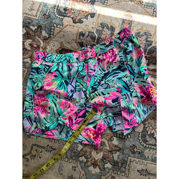 Lily Pulitzer Athletic Summer Shorts Colorful Printed Beach Swim Bottoms - Picture 7 of 7